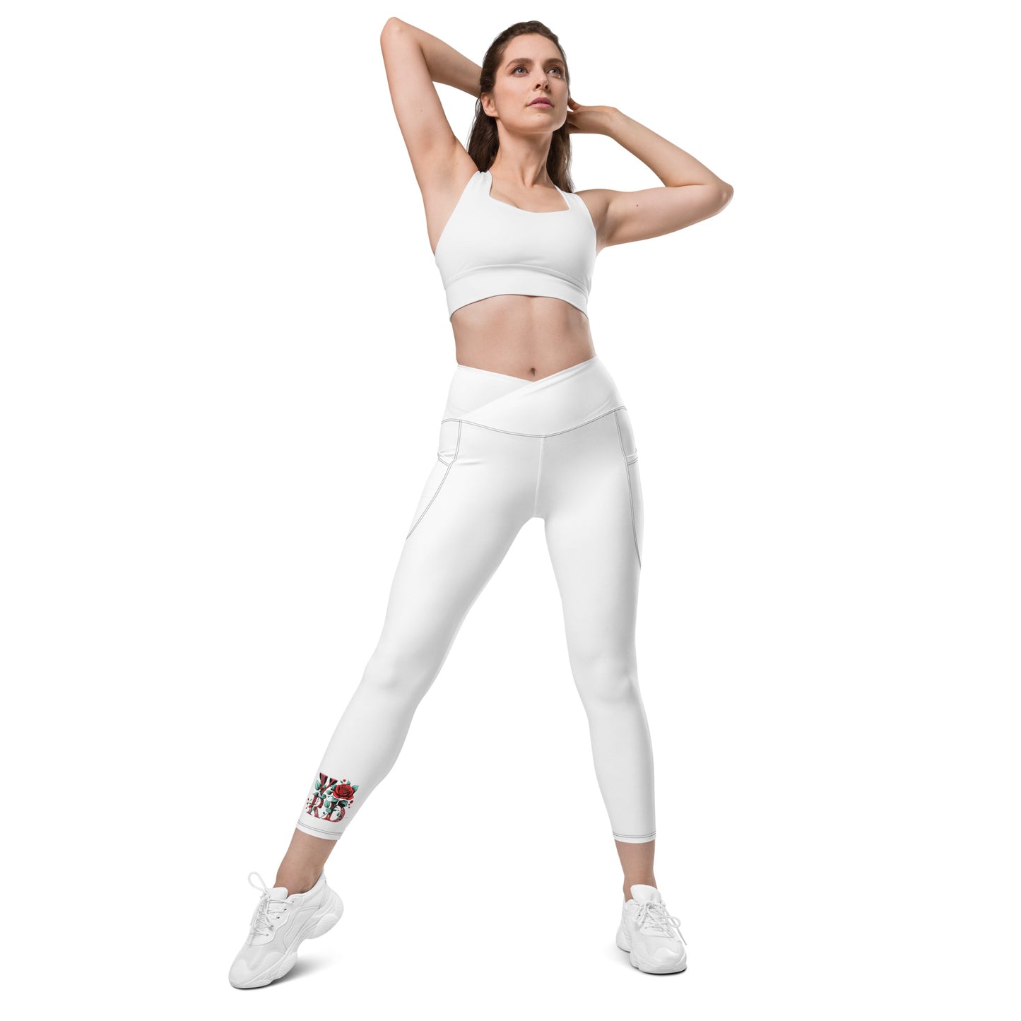 Crossover leggings with pockets